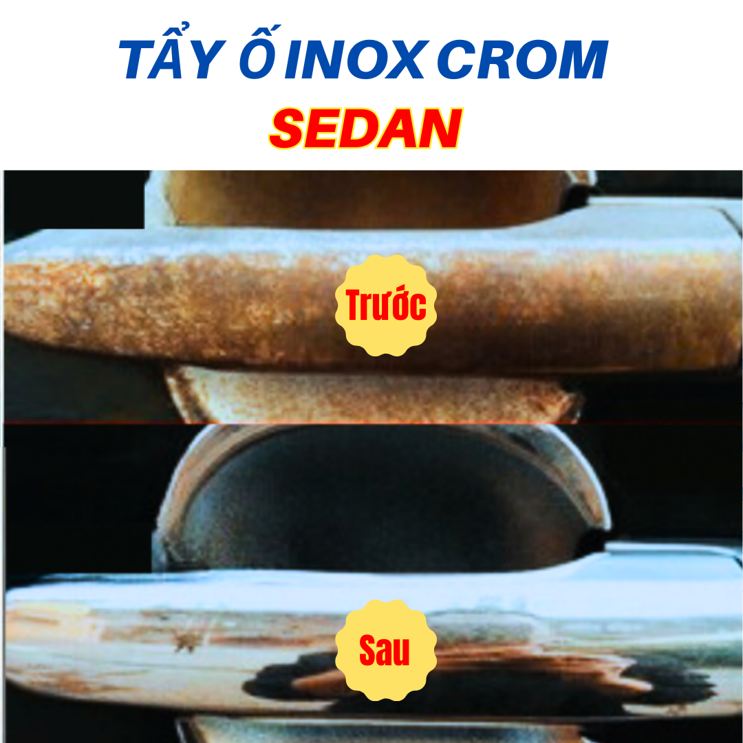 TẨY Ố INOX, CROM: SEDAN